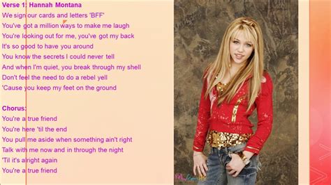 hannah montana with lyrics